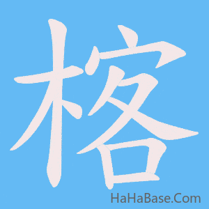 《楁》的筆順動畫寫字動畫演示