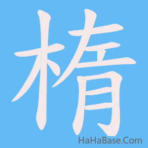 《楕》的筆順動畫寫字動畫演示