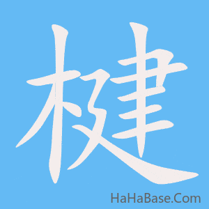 《楗》的筆順動畫寫字動畫演示