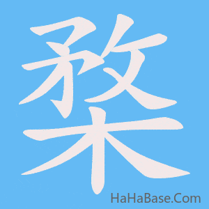 《楘》的筆順動畫寫字動畫演示