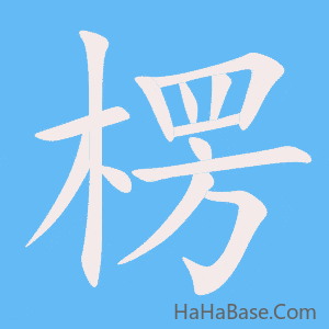 《楞》的筆順動畫寫字動畫演示