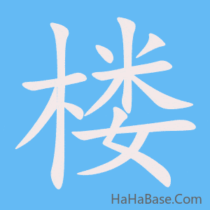 《楼》的筆順動畫寫字動畫演示