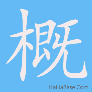 《概》的筆順動畫寫字動畫演示