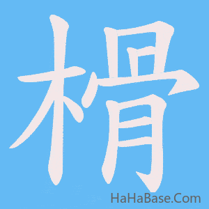 《榾》的筆順動畫寫字動畫演示