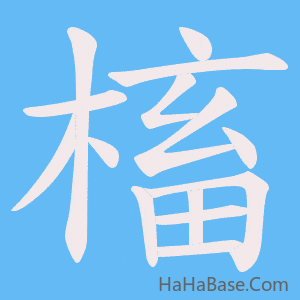 《槒》的筆順動畫寫字動畫演示