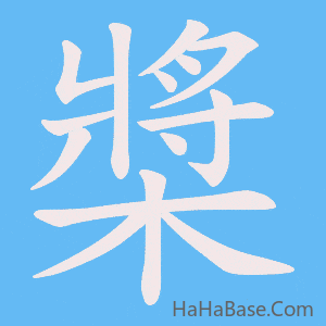 《槳》的筆順動畫寫字動畫演示
