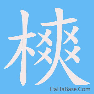 《樉》的筆順動畫寫字動畫演示