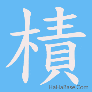 《樍》的筆順動畫寫字動畫演示