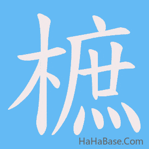 《樜》的筆順動畫寫字動畫演示