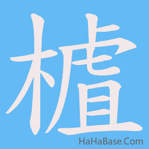 《樝》的筆順動畫寫字動畫演示