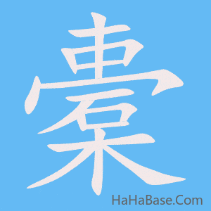 《橐》的筆順動畫寫字動畫演示