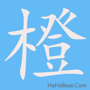 《橙》的筆順動畫寫字動畫演示