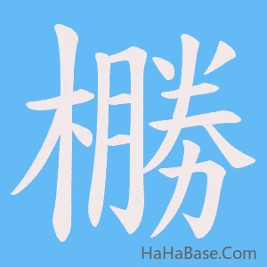 《橳》的筆順動畫寫字動畫演示