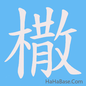 《橵》的筆順動畫寫字動畫演示