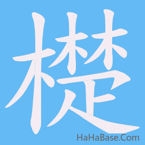 《檚》的筆順動畫寫字動畫演示