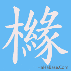 《櫞》的筆順動畫寫字動畫演示