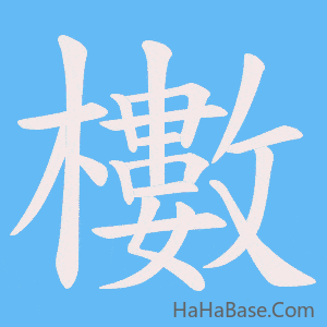 《櫢》的筆順動畫寫字動畫演示