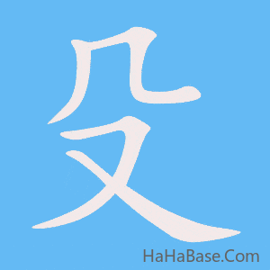 《殳》的筆順動畫寫字動畫演示