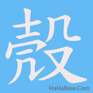 《殼》的筆順動畫寫字動畫演示