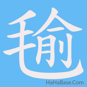 《毺》的筆順動畫寫字動畫演示