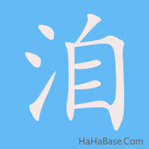 《洎》的筆順動畫寫字動畫演示