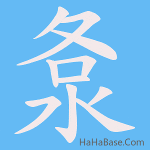 《洜》的筆順動畫寫字動畫演示