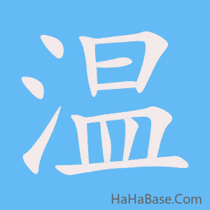 《温》的筆順動畫寫字動畫演示