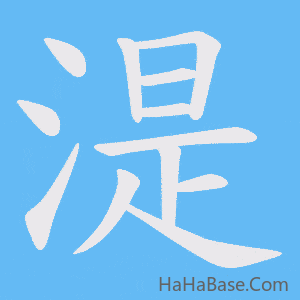 《湜》的筆順動畫寫字動畫演示