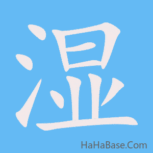 《湿》的筆順動畫寫字動畫演示