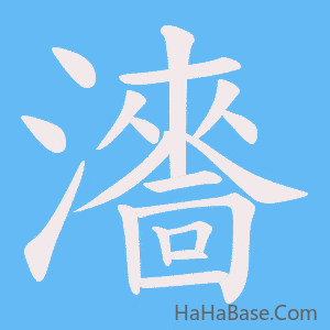 《瀒》的筆順動畫寫字動畫演示