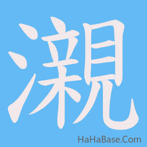 《瀙》的筆順動畫寫字動畫演示