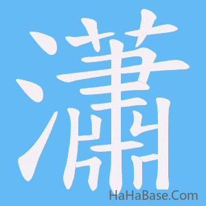 《瀟》的筆順動畫寫字動畫演示