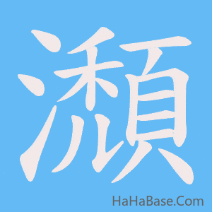 《瀩》的筆順動畫寫字動畫演示