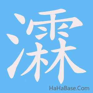 《瀮》的筆順動畫寫字動畫演示