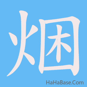 《焑》的筆順動畫寫字動畫演示