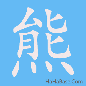 《熊》的筆順動畫寫字動畫演示