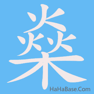 《燊》的筆順動畫寫字動畫演示