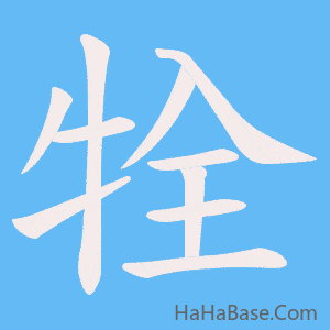 《牷》的筆順動畫寫字動畫演示