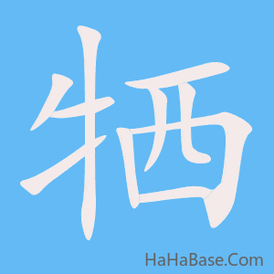 《牺》的筆順動畫寫字動畫演示