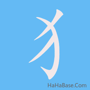 《犭》的筆順動畫寫字動畫演示