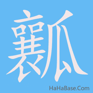 《瓤》的筆順動畫寫字動畫演示