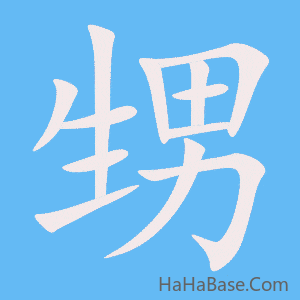 《甥》的筆順動畫寫字動畫演示