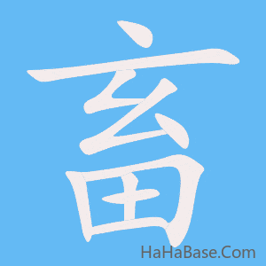 《畜》的筆順動畫寫字動畫演示