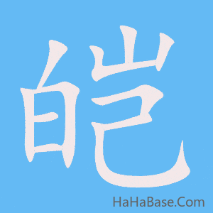 《皑》的筆順動畫寫字動畫演示