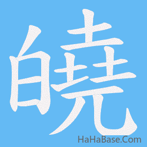 《皢》的筆順動畫寫字動畫演示