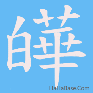 《皣》的筆順動畫寫字動畫演示
