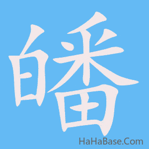 《皤》的筆順動畫寫字動畫演示