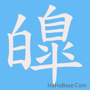 《皥》的筆順動畫寫字動畫演示