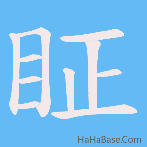 《眐》的筆順動畫寫字動畫演示