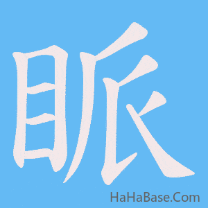《眽》的筆順動畫寫字動畫演示